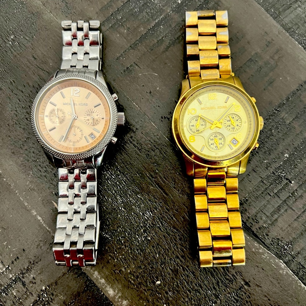 Michael Kors Watches (2- One Gold and One Silver)